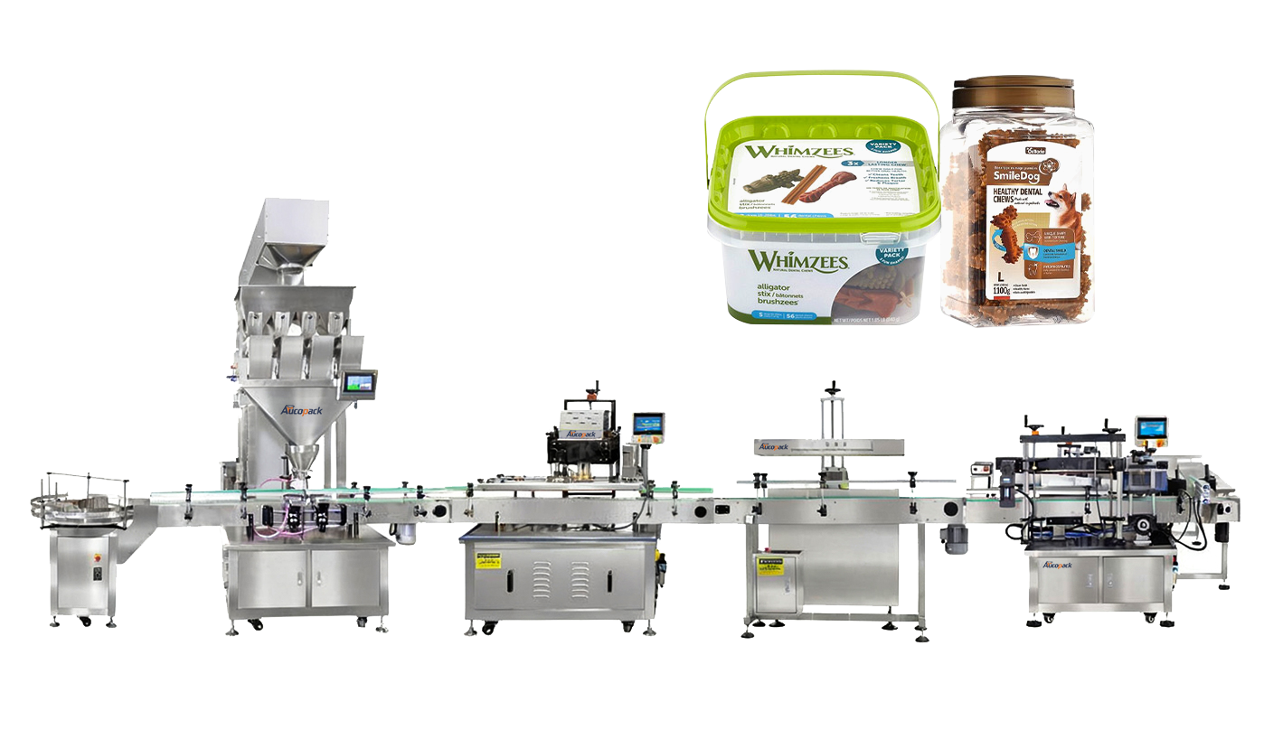 Pet Treats Jars Containers Filling Machine